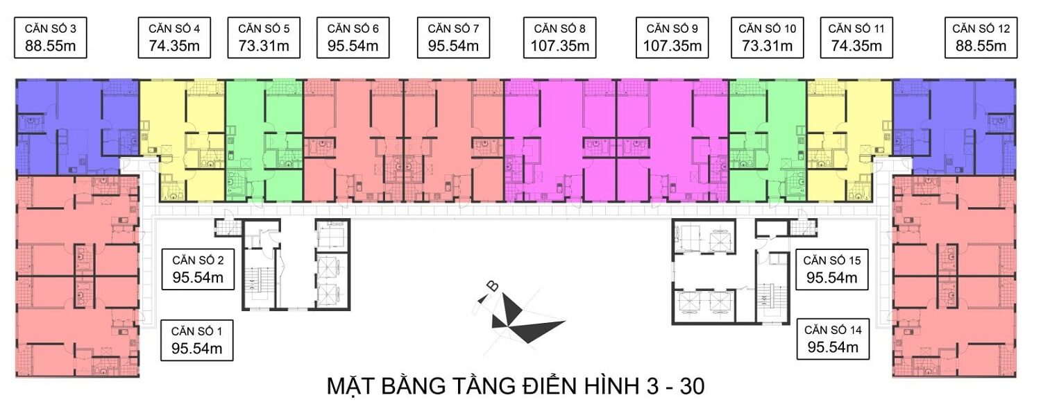 Mặt bằng dự án căn hộ Booyoung