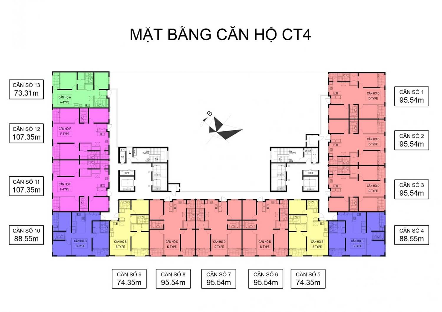Mặt bằng thiết kế Chung cư Booyoung