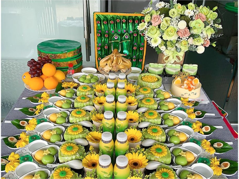 Mâm cúng thôi nôi bé trai